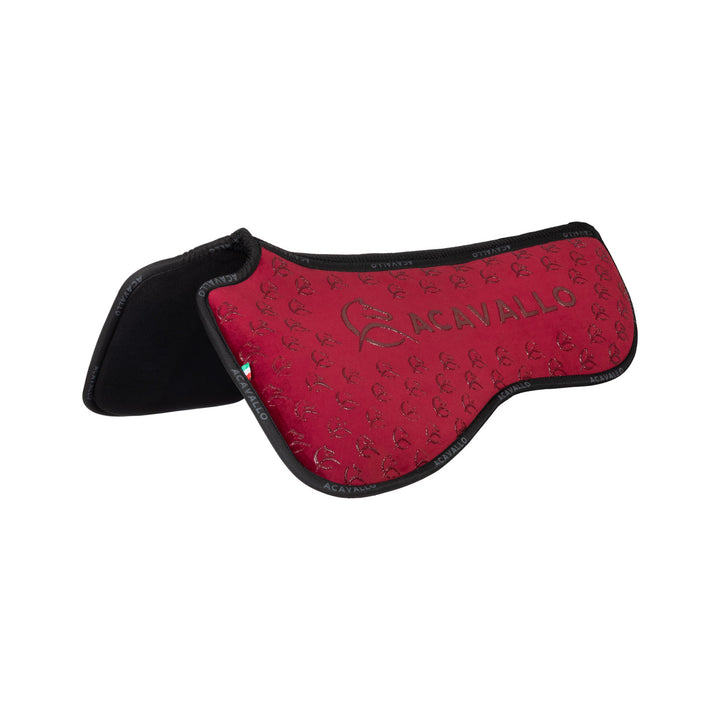 Acavallo Memory Foam 3D Spacer Louvre Silicone Grip Half Pad - Dressage - Wine
