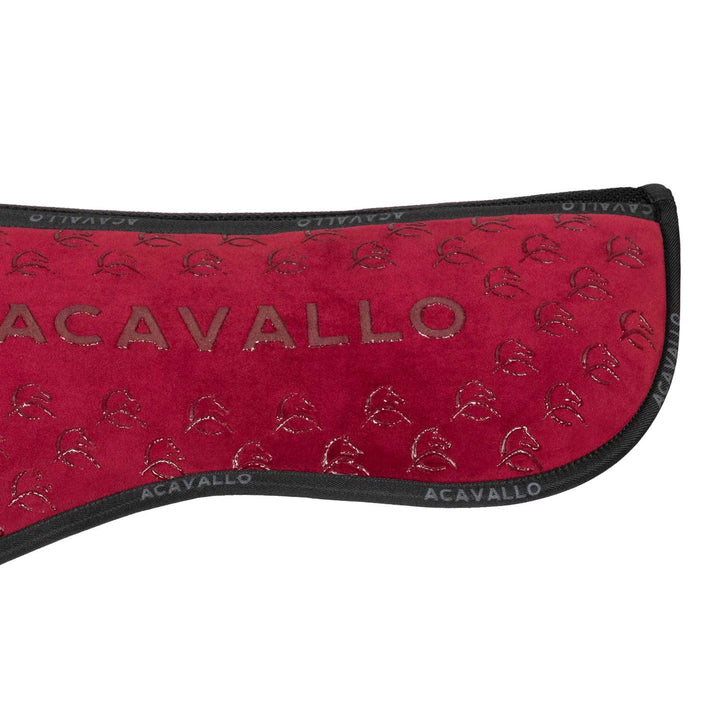 Acavallo Memory Foam 3D Spacer Louvre Silicone Grip Half Pad - Dressage - Wine