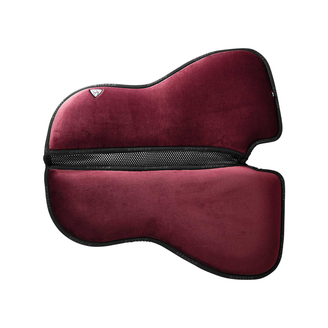 Acavallo Memory Foam 3D Spacer Louvre Half Pad - Dressage - Wine
