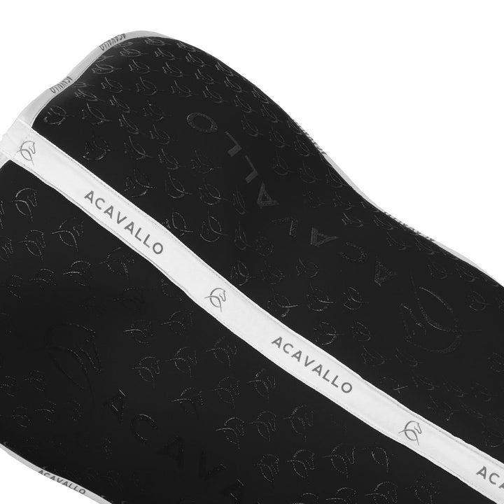 Acavallo Memory Foam Classic Bamboo Silicone Grip Half Pad - Black/White