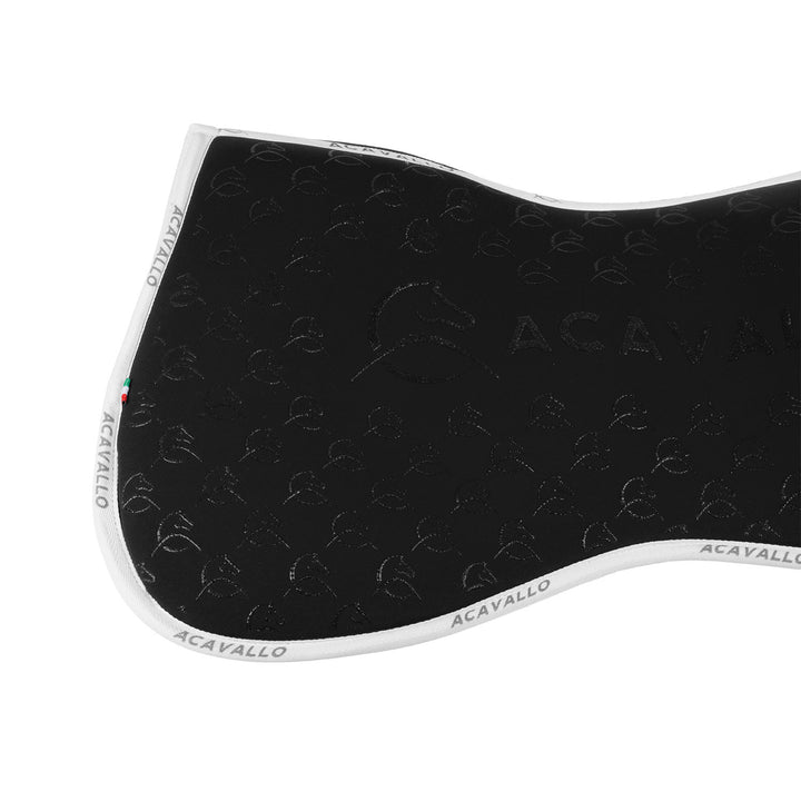 Acavallo Memory Foam Classic Bamboo Silicone Grip Half Pad - Black/White