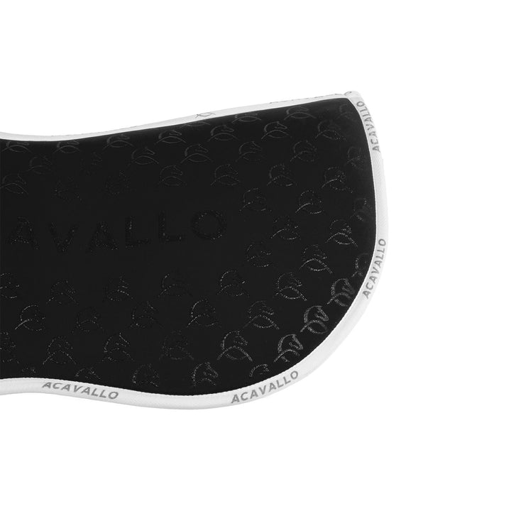 Acavallo Memory Foam Classic Bamboo Silicone Grip Half Pad - Black/White