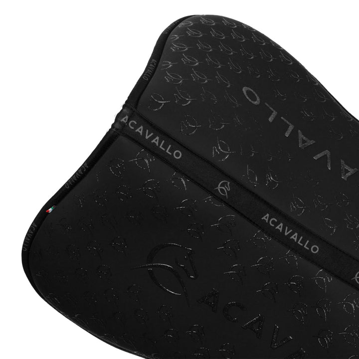 Acavallo Memory Foam Classic Bamboo Silicone Grip Half Pad - Black/Black