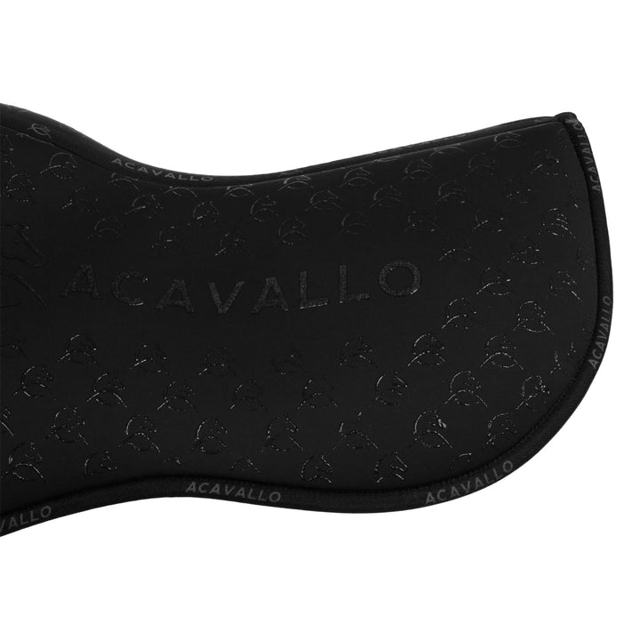 Acavallo Memory Foam Classic Bamboo Silicone Grip Half Pad - Black/Black