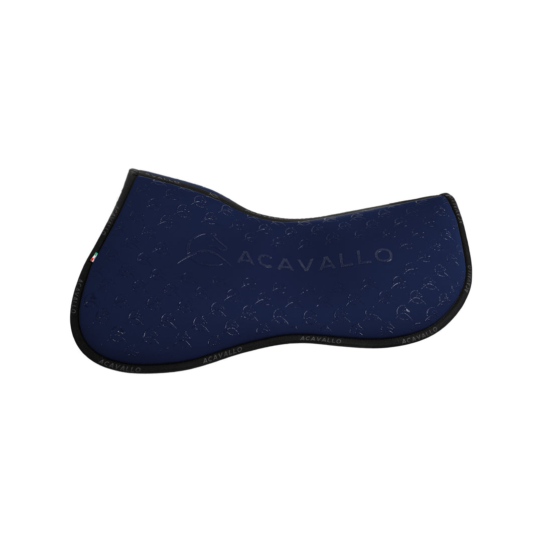 Acavallo Memory Foam Classic Bamboo Silicone Grip Half Pad - Deep Blue/Black