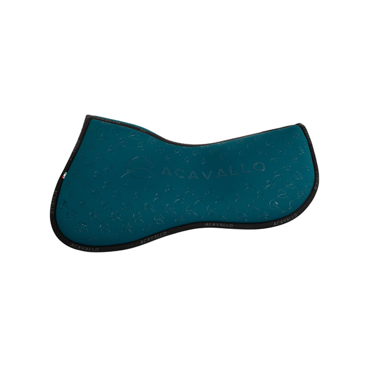 Acavallo Memory Foam Classic Bamboo Silicone Grip Half Pad - Petrol/Black
