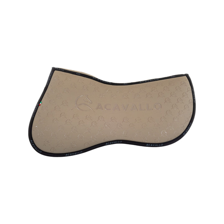 Acavallo Memory Foam Classic Bamboo Silicone Grip Half Pad - Sand/Black