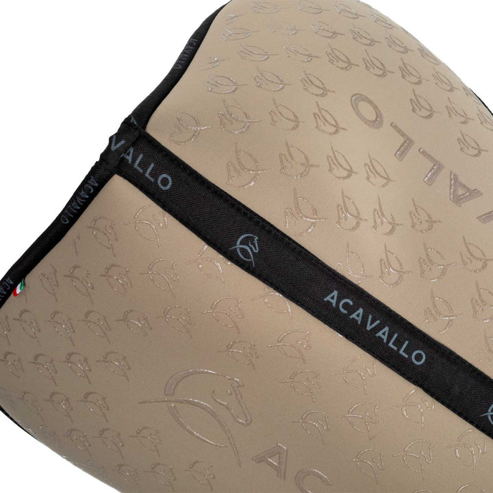 Acavallo Memory Foam Classic Bamboo Silicone Grip Half Pad - Sand/Black