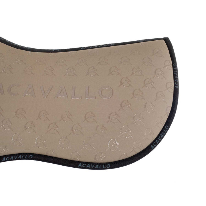 Acavallo Memory Foam Classic Bamboo Silicone Grip Half Pad - Sand/Black