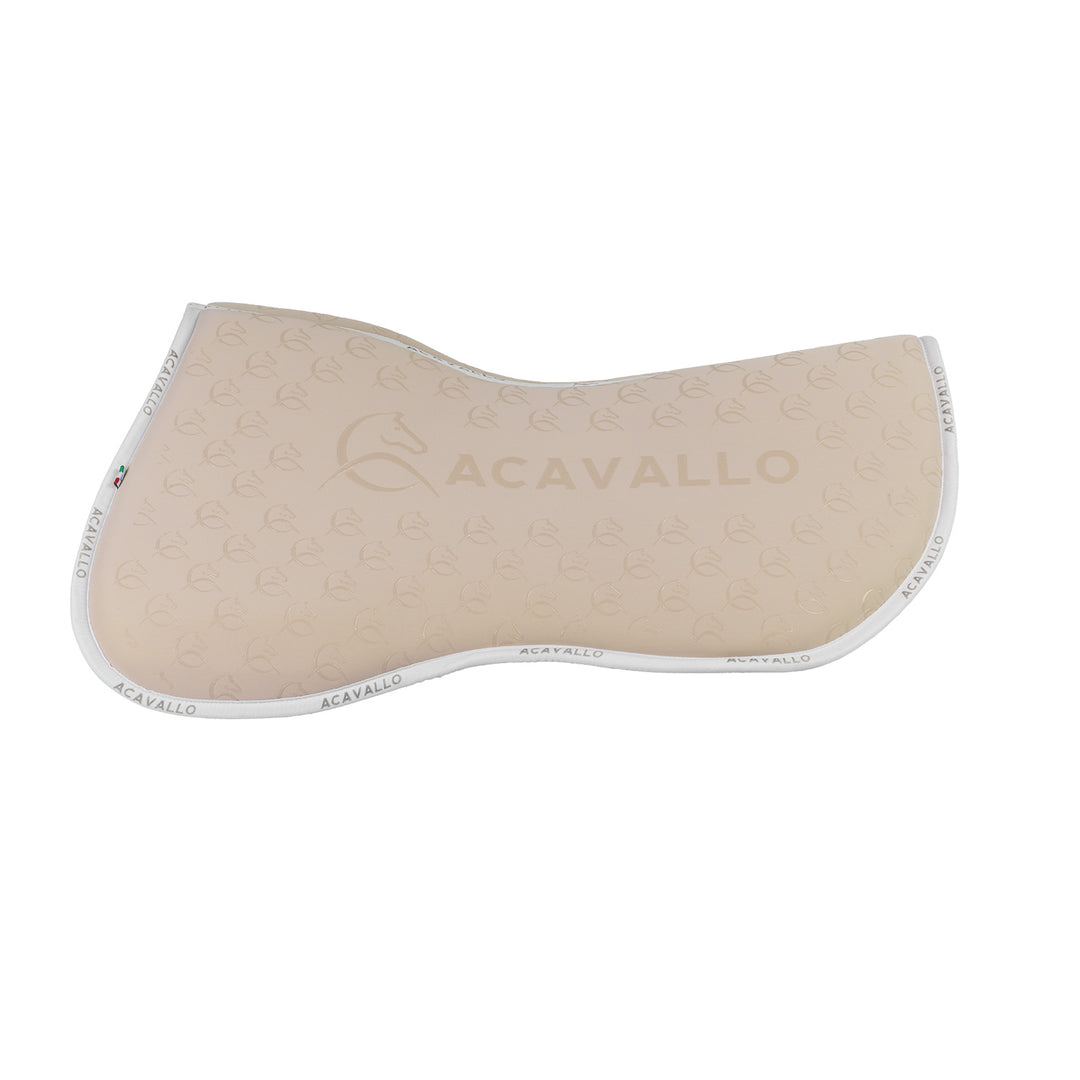 Acavallo Memory Foam Classic Bamboo Silicone Grip Half Pad - Sand/White