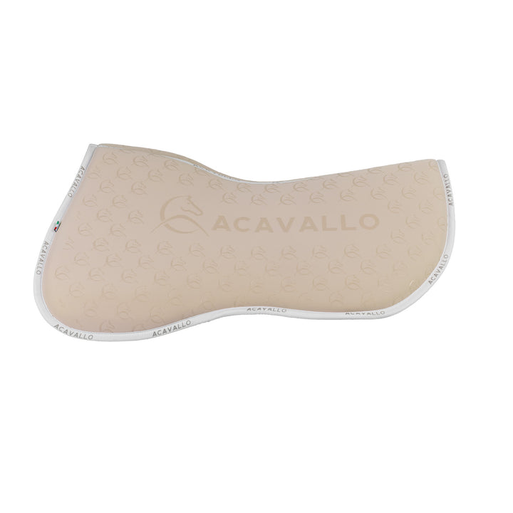 Acavallo Memory Foam Classic Bamboo Silicone Grip Half Pad - Sand/White
