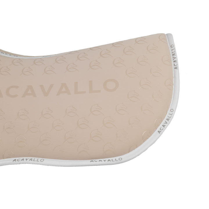 Acavallo Memory Foam Classic Bamboo Silicone Grip Half Pad - Sand/White