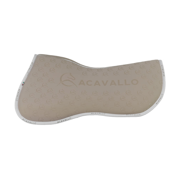 Acavallo Memory Foam Classic Bamboo Silicone Grip Half Pad - Terra/White