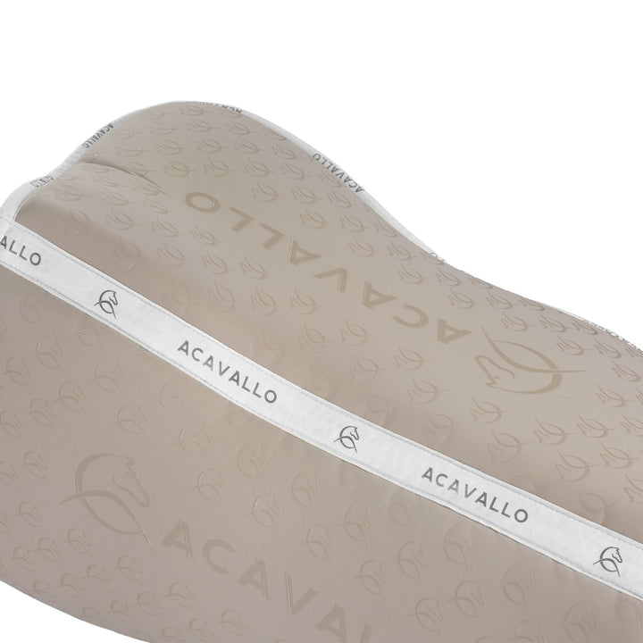 Acavallo Memory Foam Classic Bamboo Silicone Grip Half Pad - Terra/White
