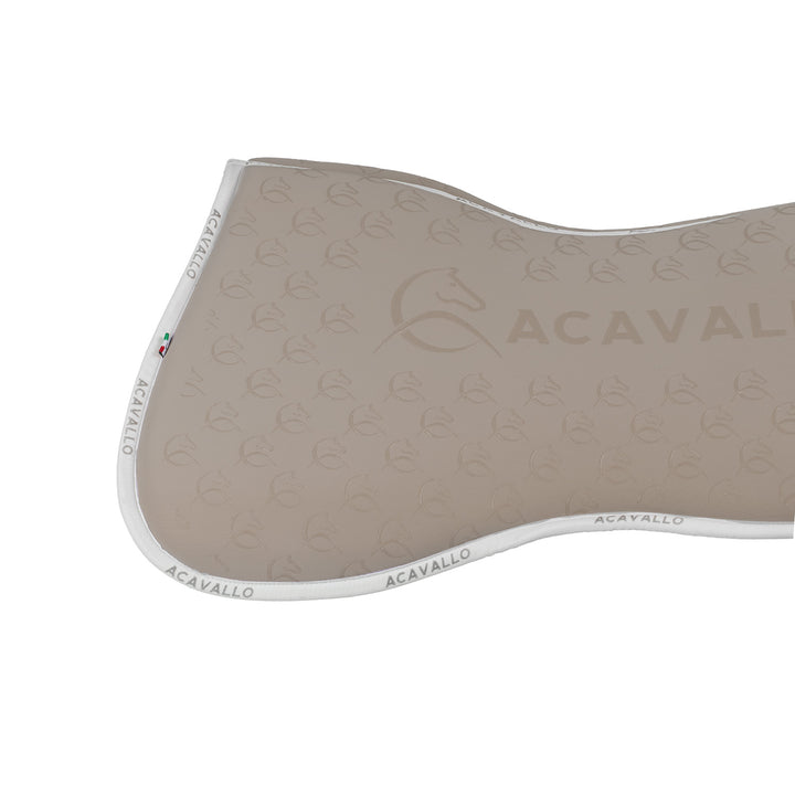Acavallo Memory Foam Classic Bamboo Silicone Grip Half Pad - Terra/White