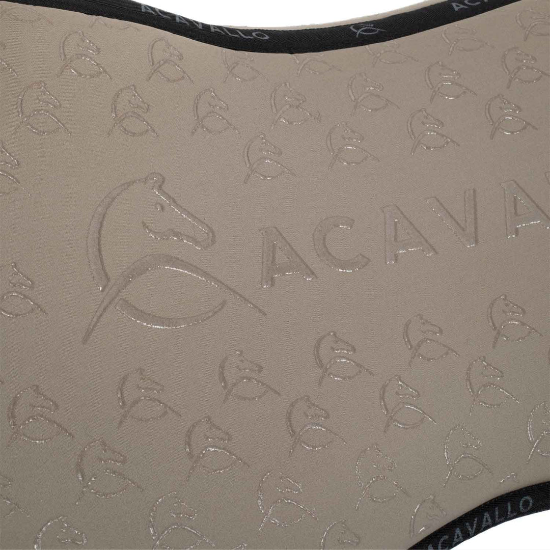 Acavallo Memory Foam Classic Bamboo Silicone Grip Half Pad - Terra/Black