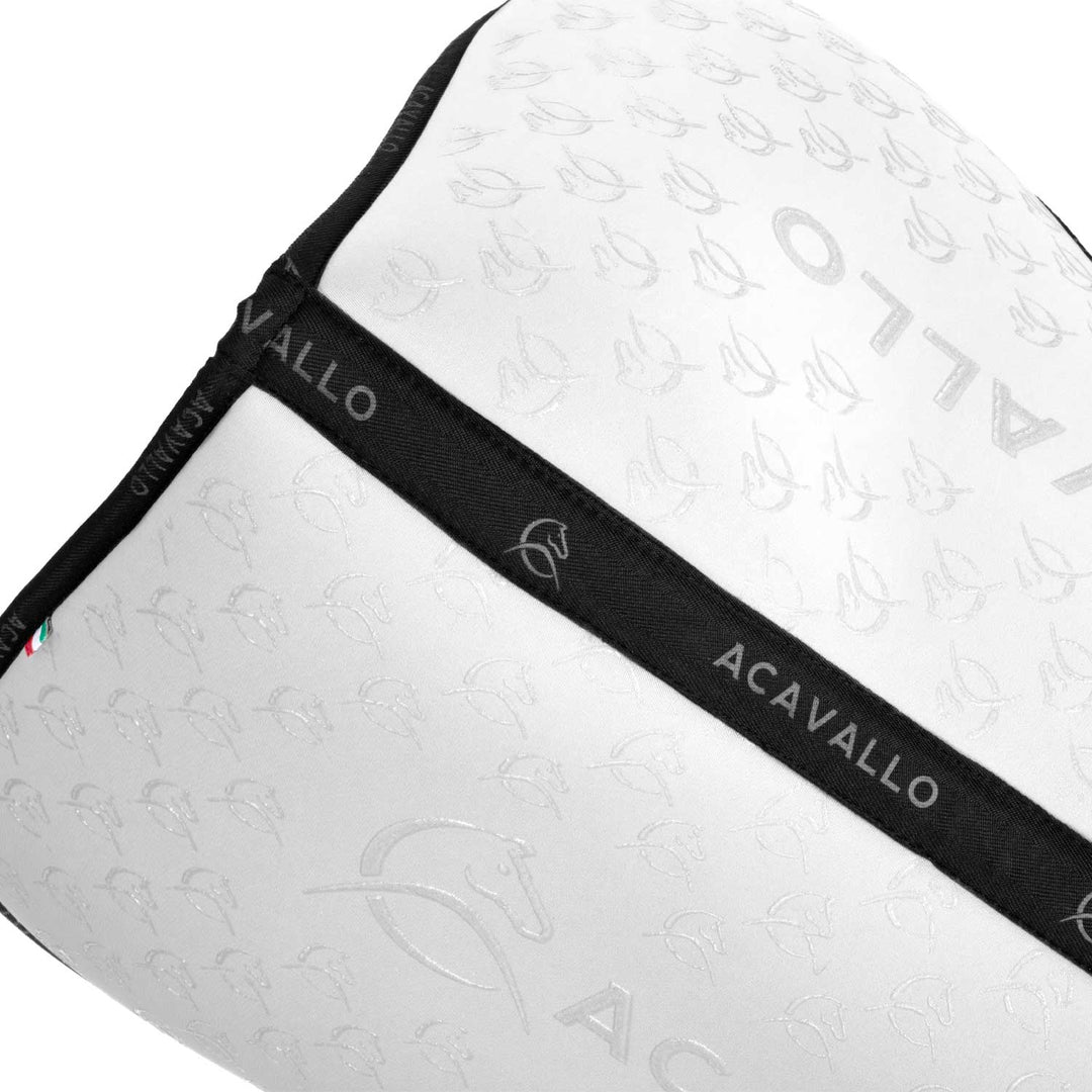Acavallo Memory Foam Classic Bamboo Silicone Grip Half Pad - White/Black
