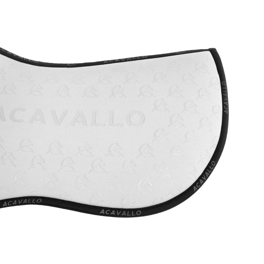 Acavallo Memory Foam Classic Bamboo Silicone Grip Half Pad - White/Black