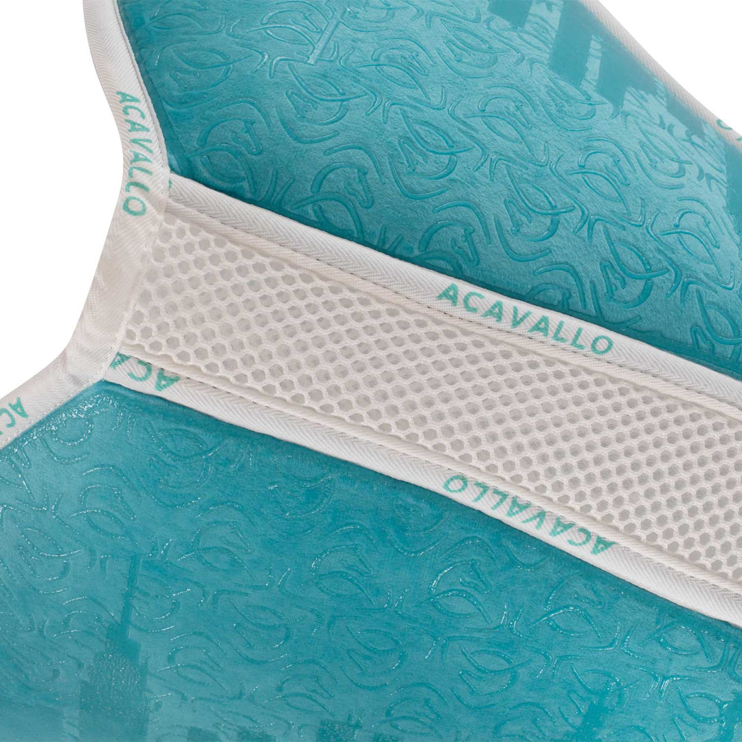 Acavallo Memory Foam Withers Free 3D Spacer Louvre &amp; Silicone Grip Half Pad - Sky Blue