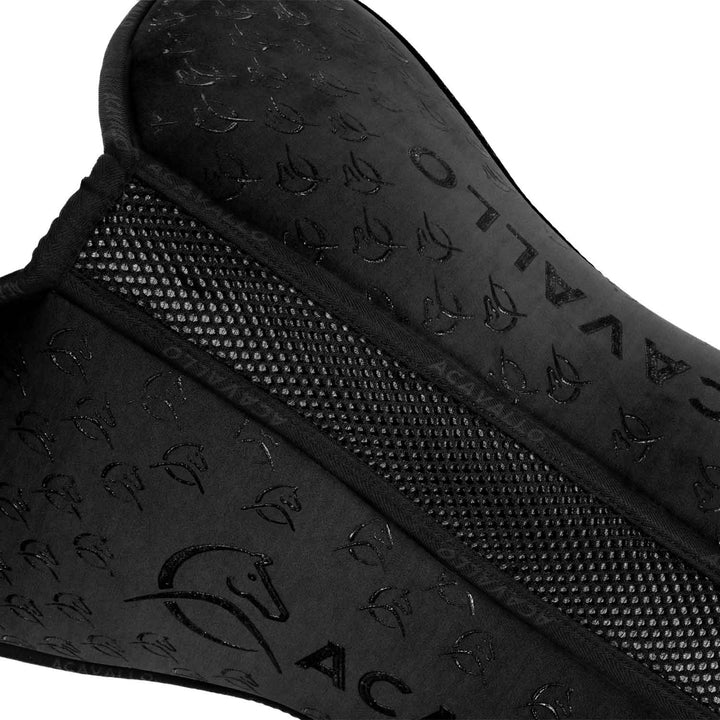 Acavallo Memory Foam Withers Free 3D Spacer Silicone Grip Half Pad - Black/Black