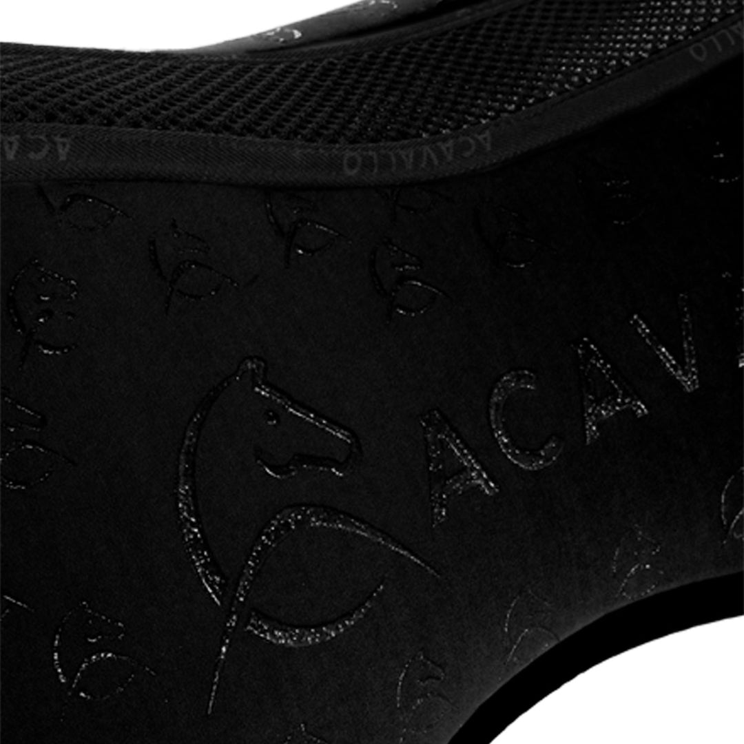 Acavallo Memory Foam Withers Free 3D Spacer Silicone Grip Half Pad - Black/Black
