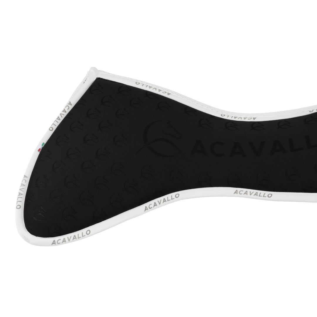 Acavallo Memory Foam Withers Free 3D Spacer Silicone Grip Half Pad - Black/White
