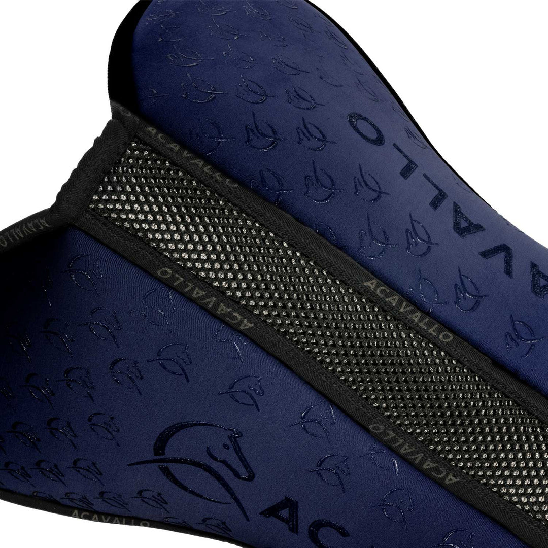 Acavallo Memory Foam Withers Free 3D Spacer Silicone Grip Half Pad - Deep Blue/Black