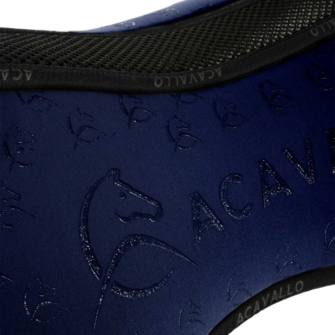 Acavallo Memory Foam Withers Free 3D Spacer Silicone Grip Half Pad - Deep Blue/Black