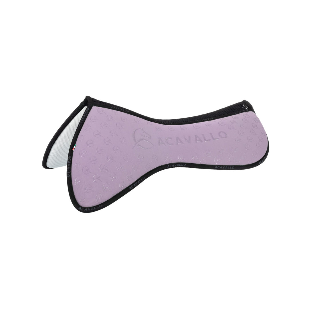 Acavallo Memory Foam Withers Free 3D Spacer Silicone Grip Half Pad - Lilla/Black