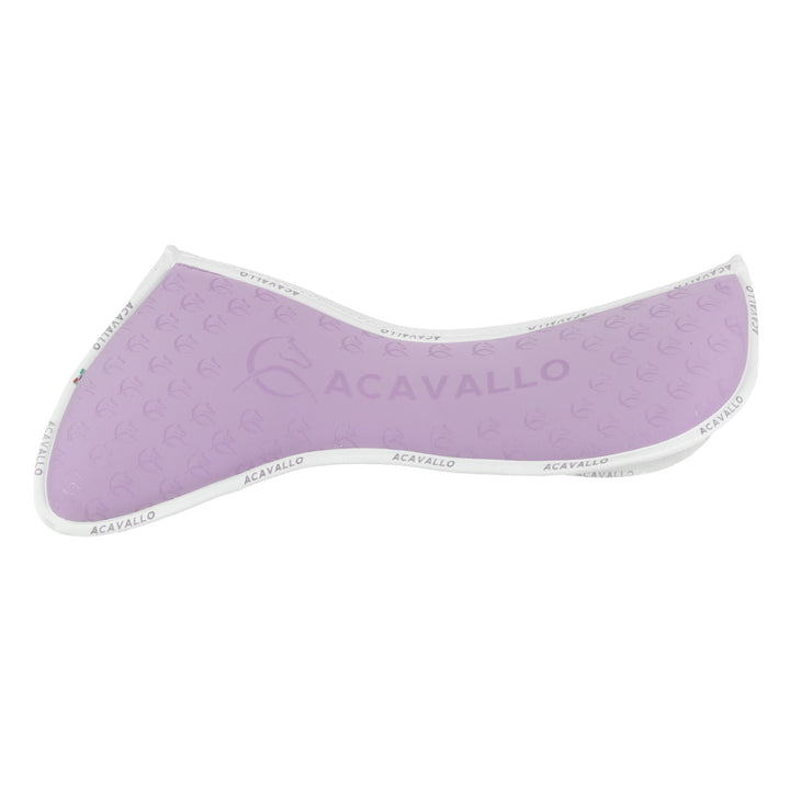 Acavallo Memory Foam Withers Free 3D Spacer Silicone Grip Half Pad - Lilla/White