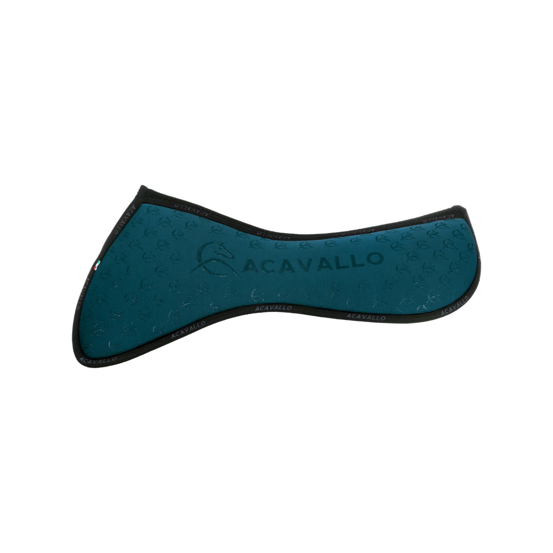 Acavallo Memory Foam Withers Free 3D Spacer Silicone Grip Half Pad - Petrol/Black