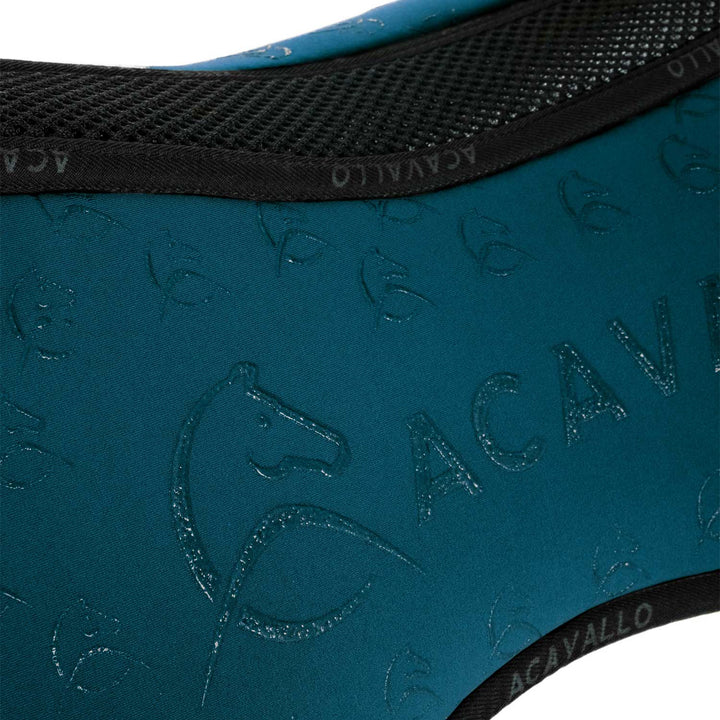 Acavallo Memory Foam Withers Free 3D Spacer Silicone Grip Half Pad - Petrol/Black