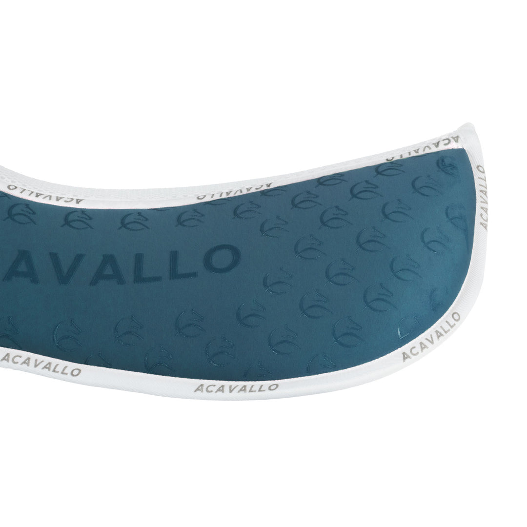 Acavallo Memory Foam Withers Free 3D Spacer Silicone Grip Half Pad - Petrol/White