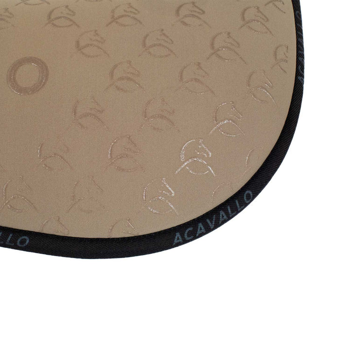 Acavallo Memory Foam Withers Free 3D Spacer Silicone Grip Half Pad - Sand/Black