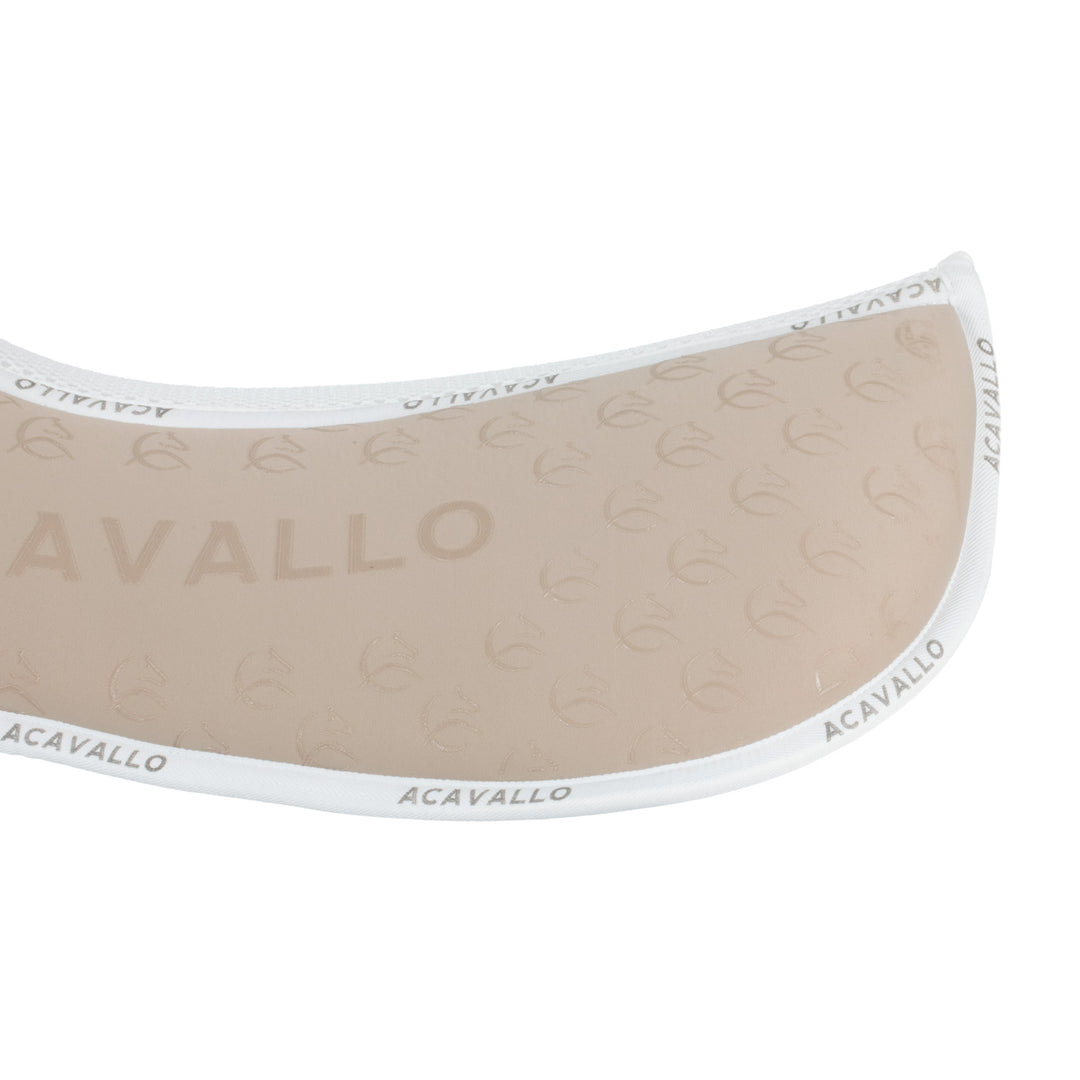 Acavallo Memory Foam Withers Free 3D Spacer Silicone Grip Half Pad - Sand/White