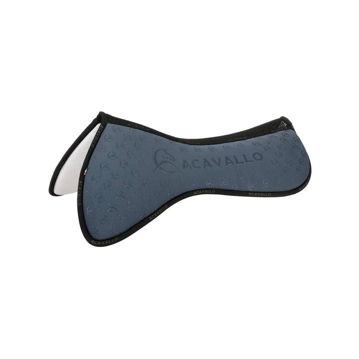 Acavallo Memory Foam Withers Free 3D Spacer Silicone Grip Half Pad - Smoke Dore/Black