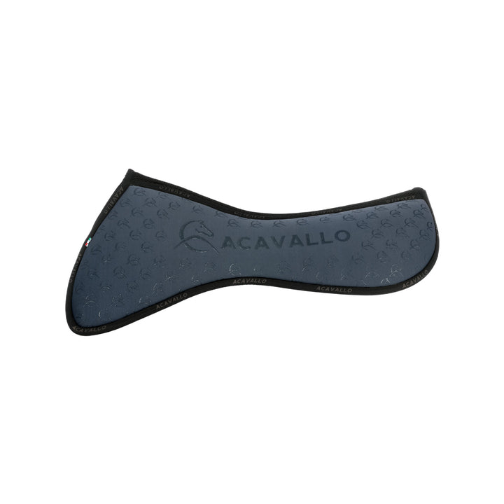 Acavallo Memory Foam Withers Free 3D Spacer Silicone Grip Half Pad - Smoke Dore/Black