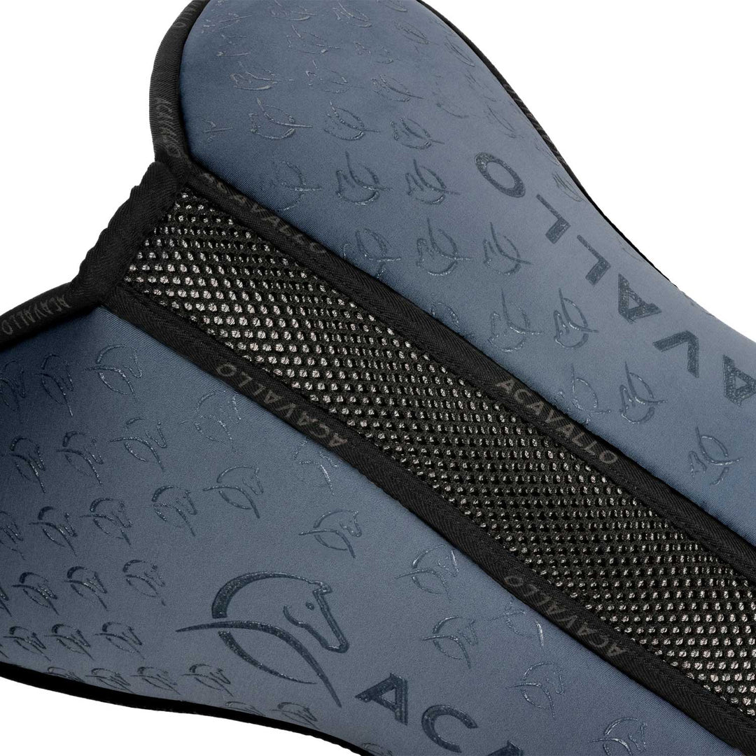 Acavallo Memory Foam Withers Free 3D Spacer Silicone Grip Half Pad - Smoke Dore/Black