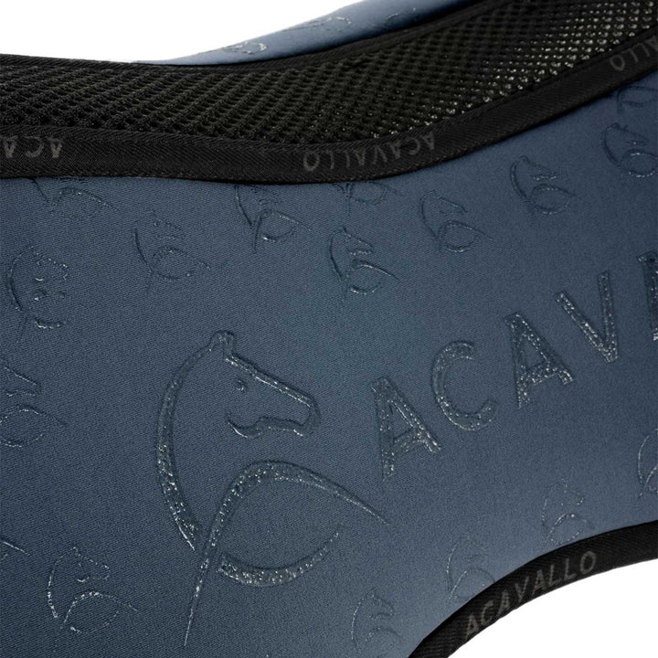 Acavallo Memory Foam Withers Free 3D Spacer Silicone Grip Half Pad - Smoke Dore/Black