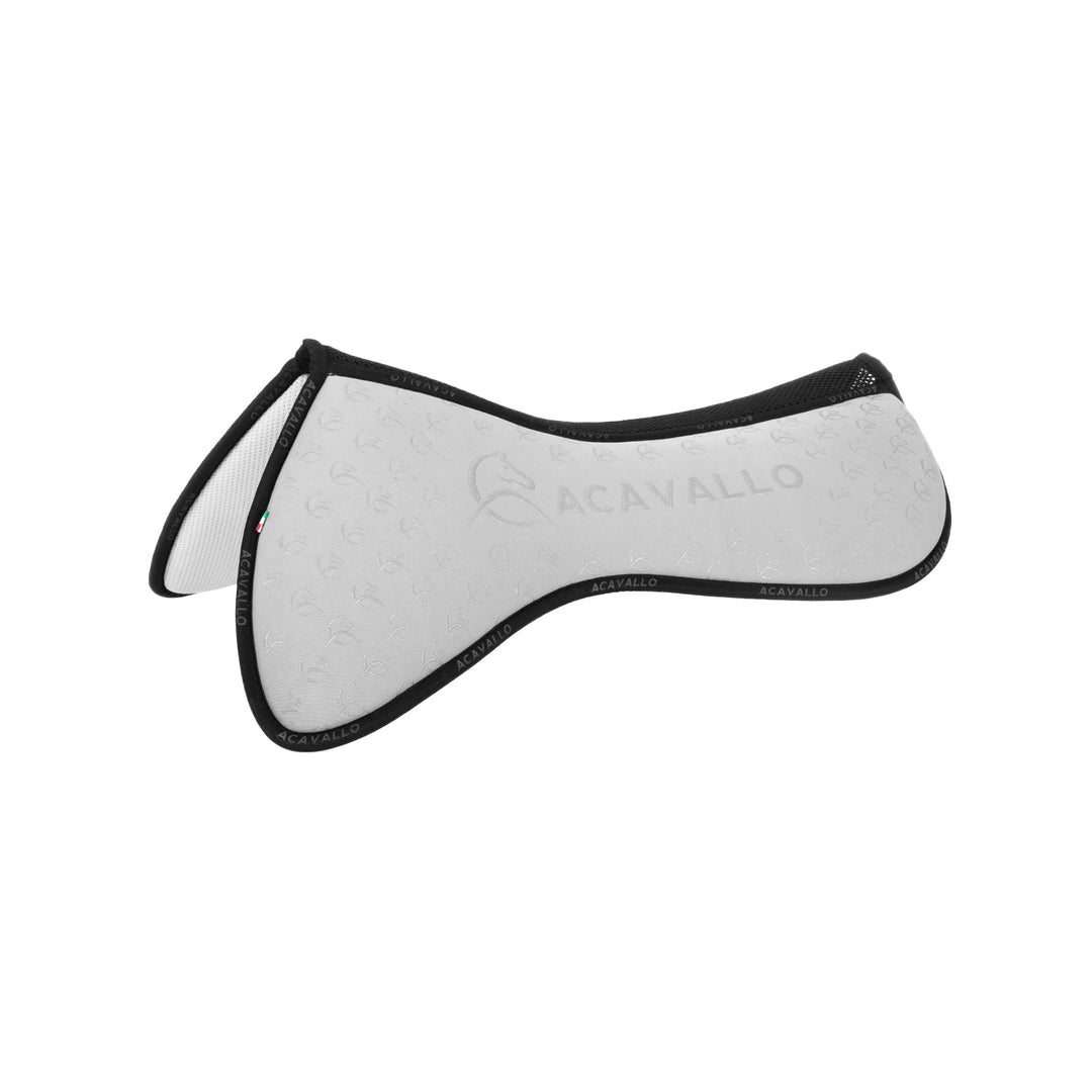 Acavallo Memory Foam Withers Free 3D Spacer Silicone Grip Half Pad - White/Black