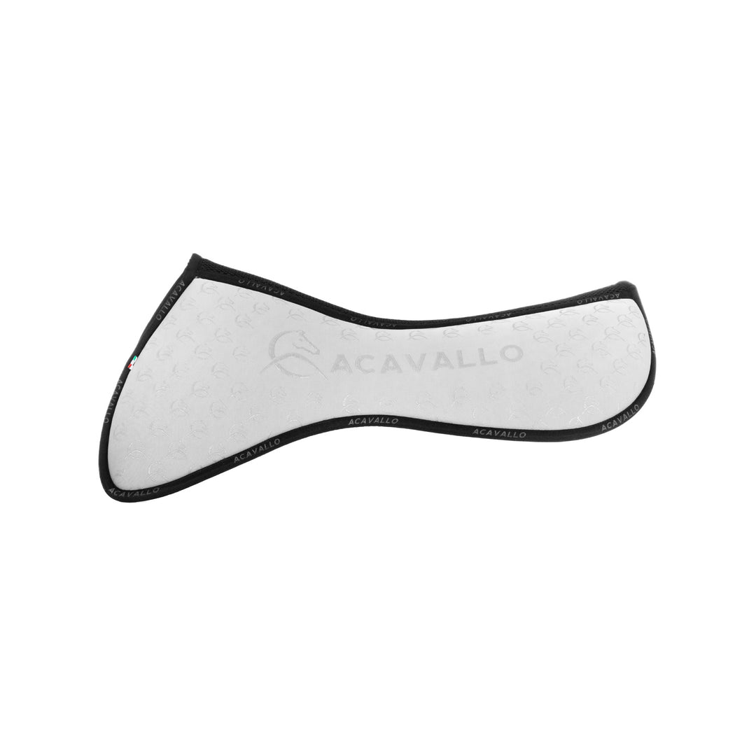 Acavallo Memory Foam Withers Free 3D Spacer Silicone Grip Half Pad - White/Black