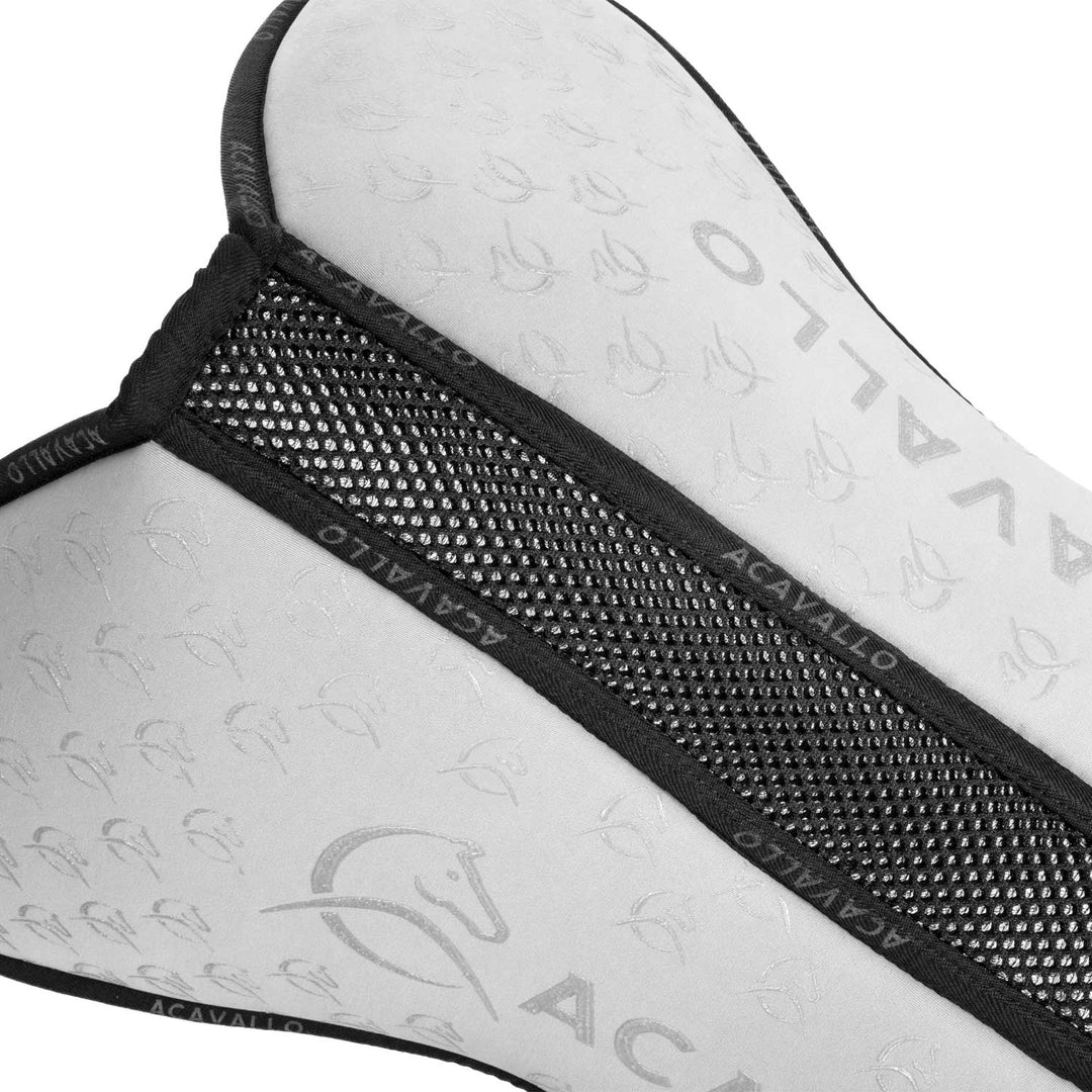 Acavallo Memory Foam Withers Free 3D Spacer Silicone Grip Half Pad - White/Black