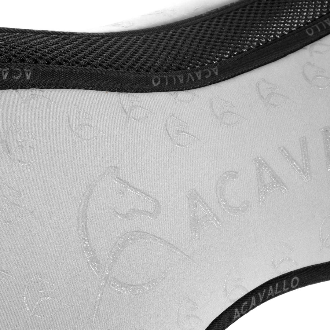 Acavallo Memory Foam Withers Free 3D Spacer Silicone Grip Half Pad - White/Black