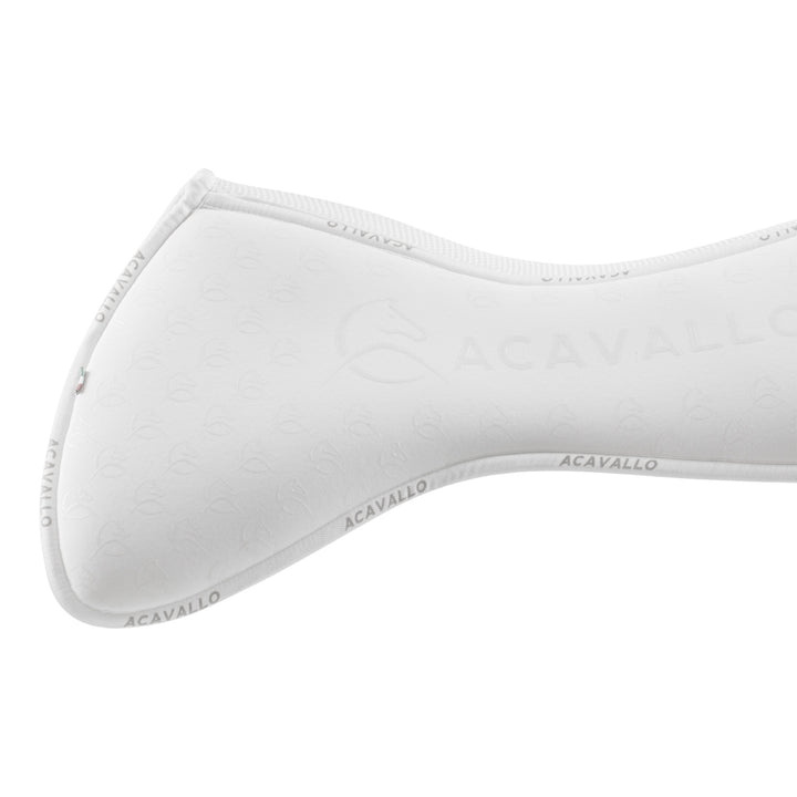 Acavallo Memory Foam Withers Free 3D Spacer Silicone Grip Half Pad - White/White