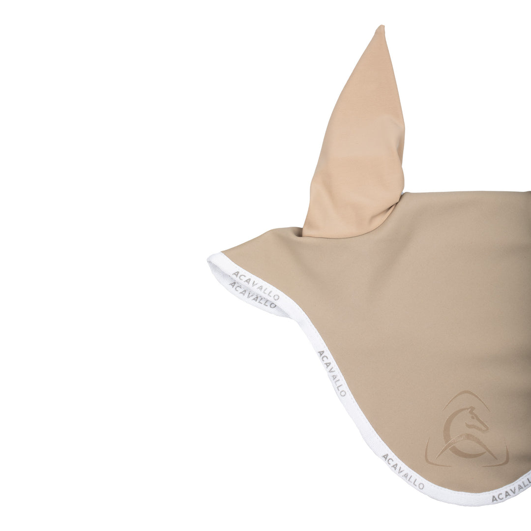 Acavallo Elastane Fly Veil Silicone Logo - Sand/White