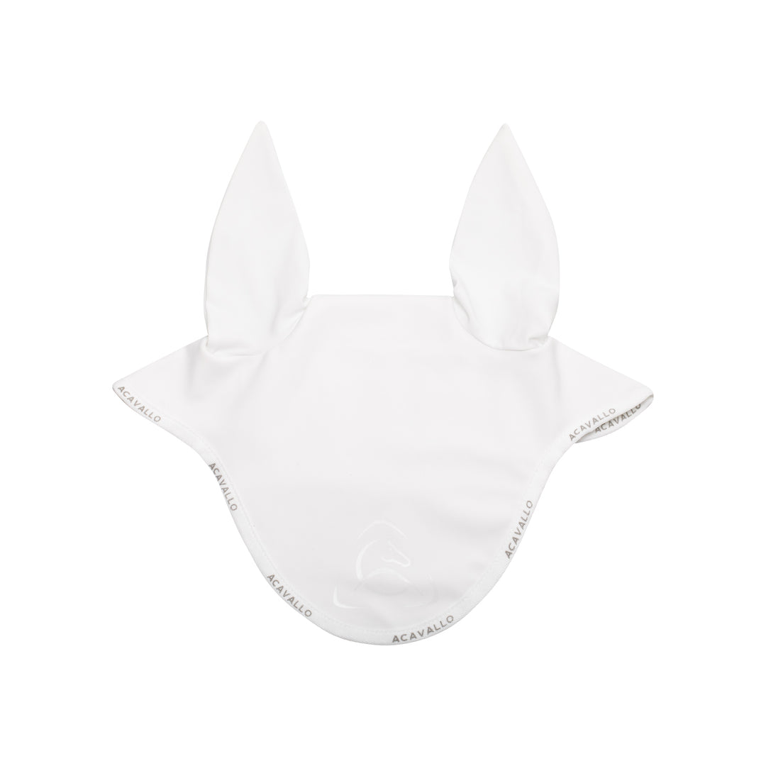 Acavallo Elastane Fly Veil Silicone Logo - White/White