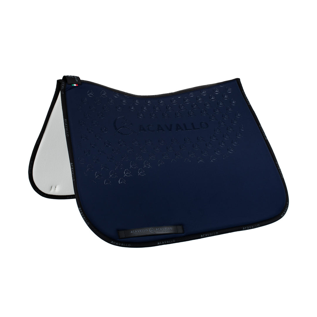 Acavallo Saddle Pad Dressage Classic Silicone Grip - Deep Blue/Black