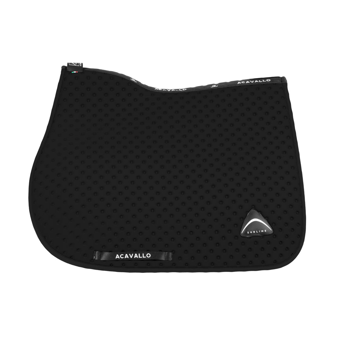 Acavallo Sublime Dotted Saddle Pad in Technical Fabric - Black
