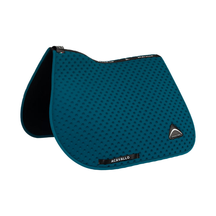Acavallo Sublime Dotted Saddle Pad in Technical Fabric - Petrol