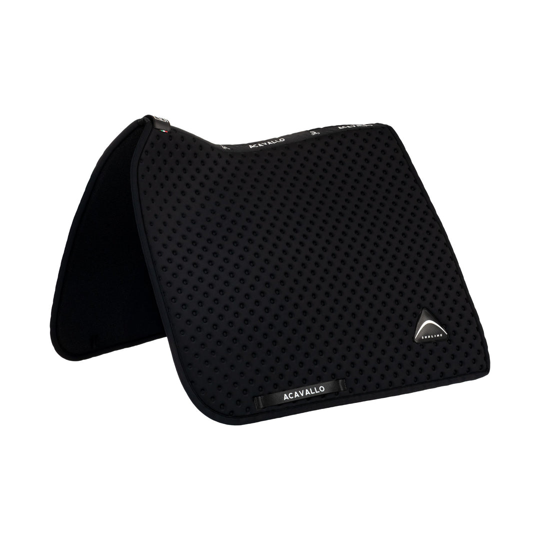 Acavallo Sublime Dotted Saddle Pad in Technical Fabric - Black